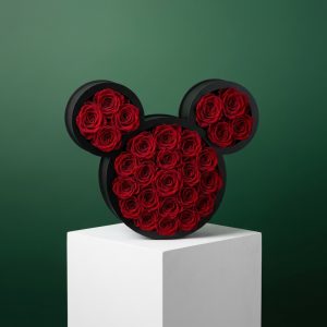 Mickey Tasarım Kutuda Taze Kırmızı Güller - Görsel 1